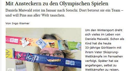 Mit Ansteckern zu den Olympischen Spielen